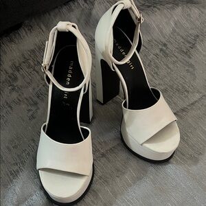 Madden Girl Cream Platform Heels